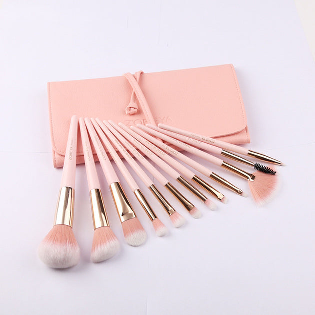 Makeup top brushes pink